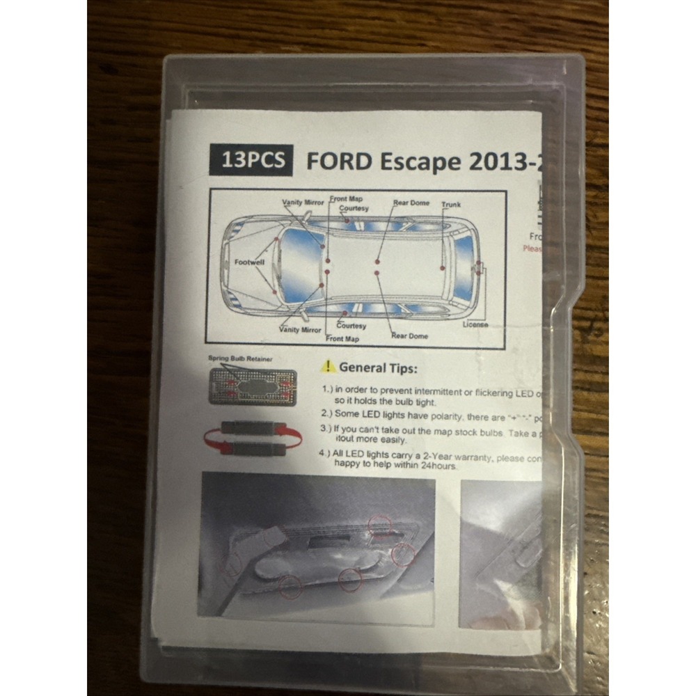 13pcs Interior LED Lights Bulb Kit for Ford Escape‎ 2013-2020